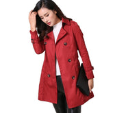 Valentin Trenchcoat aus Kunstleder mit Taschen